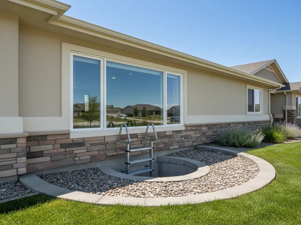 Basement egress window with a window well installed — Egress Windows, Treasure Valley Idaho